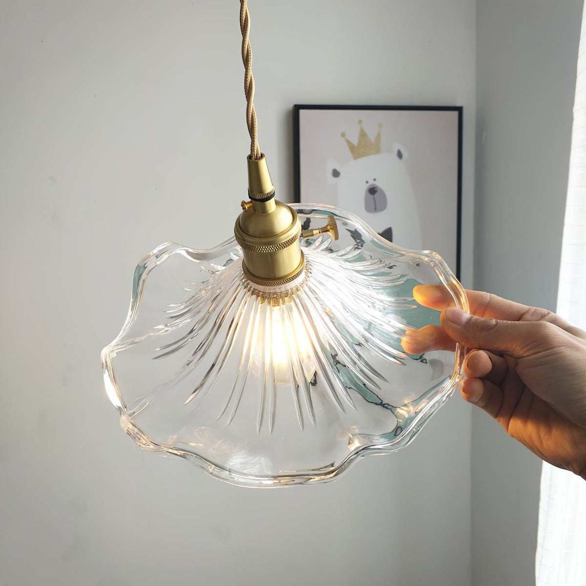 Suspension Arpège en verre et laiton – vue 66