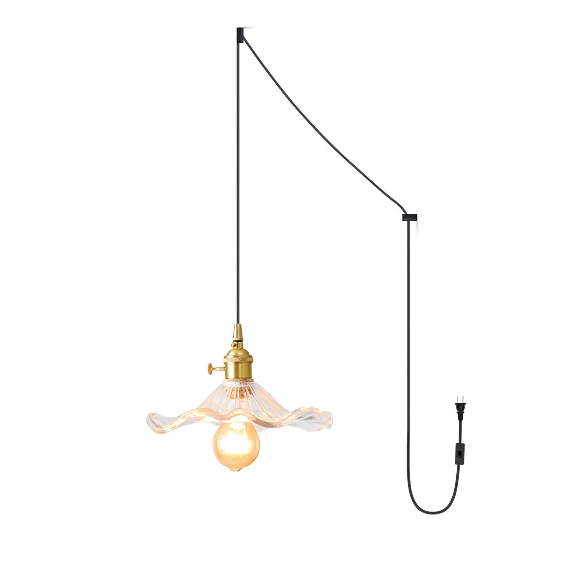 Suspension Arpège en verre et laiton – vue 60