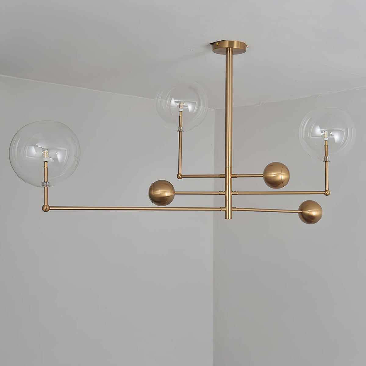 Lustre Boudoir en verre et métal – vue 15