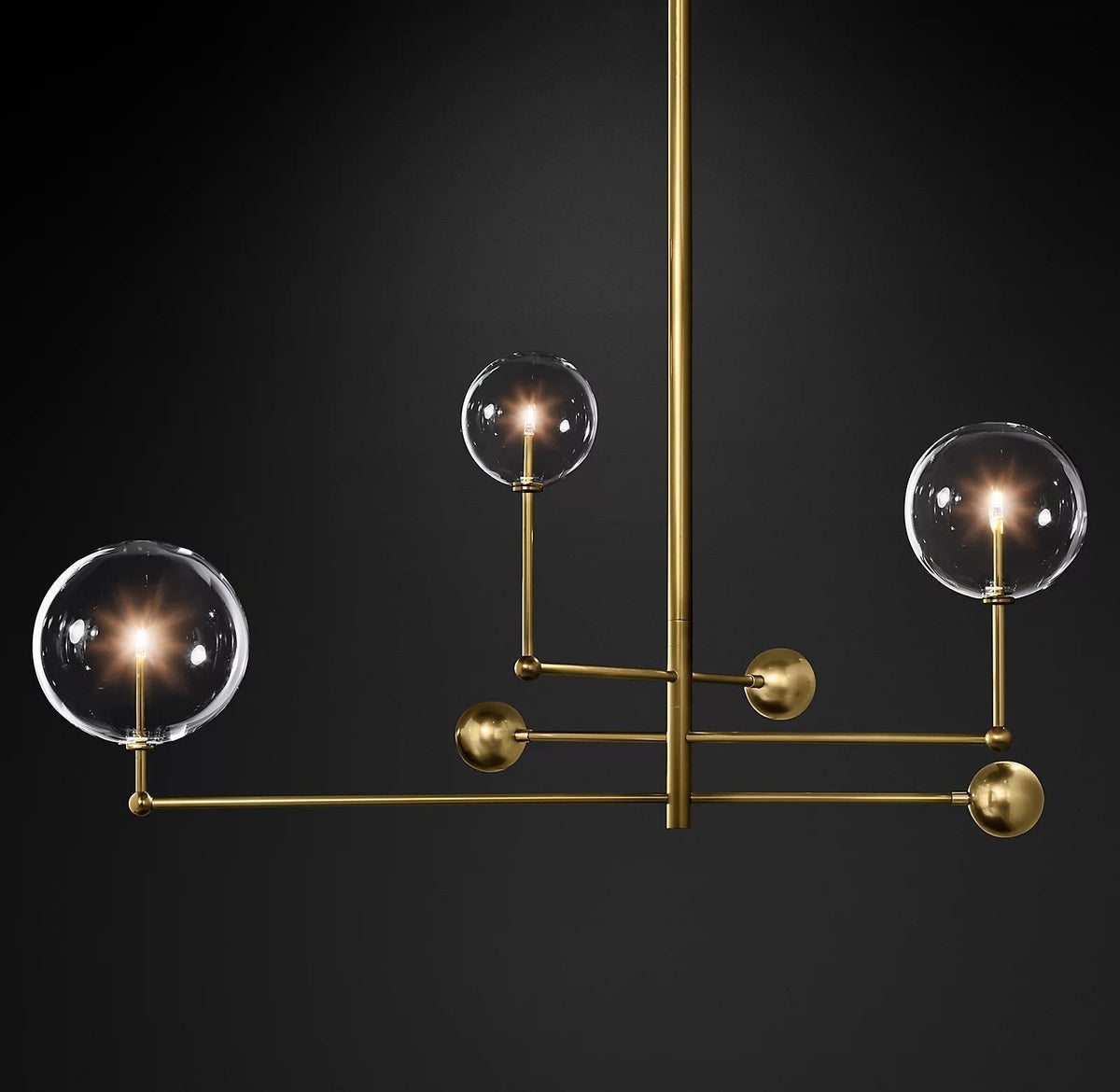 Lustre Boudoir en verre et métal – vue 22