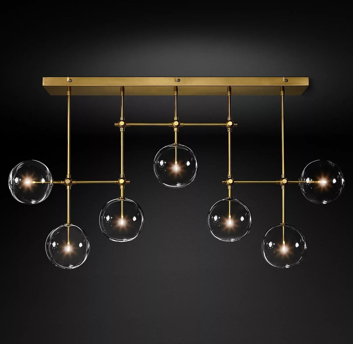 Lustre Boudoir en verre et métal – vue 31