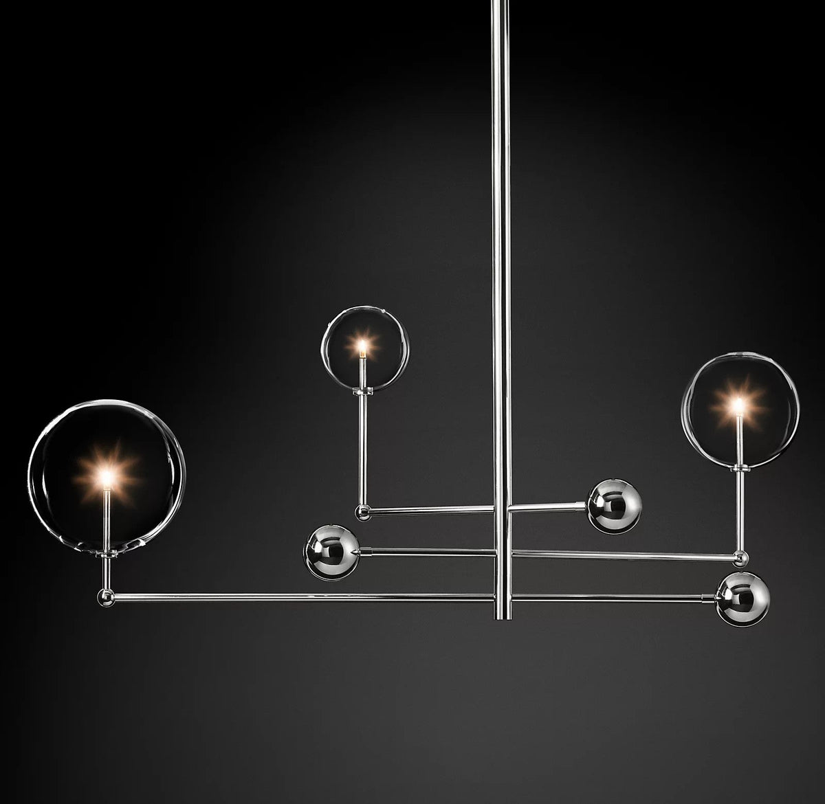 Lustre Boudoir en verre et métal – vue 36