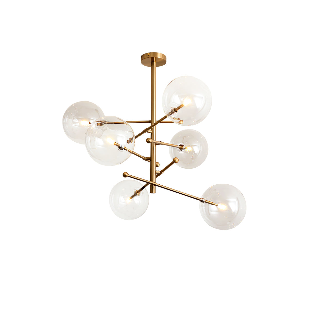 Lustre Boudoir en verre et métal – vue 38