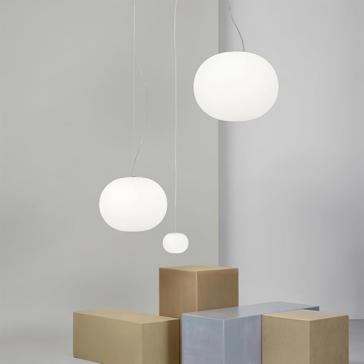 Suspension Cadaqués en verre et métal – vue 4
