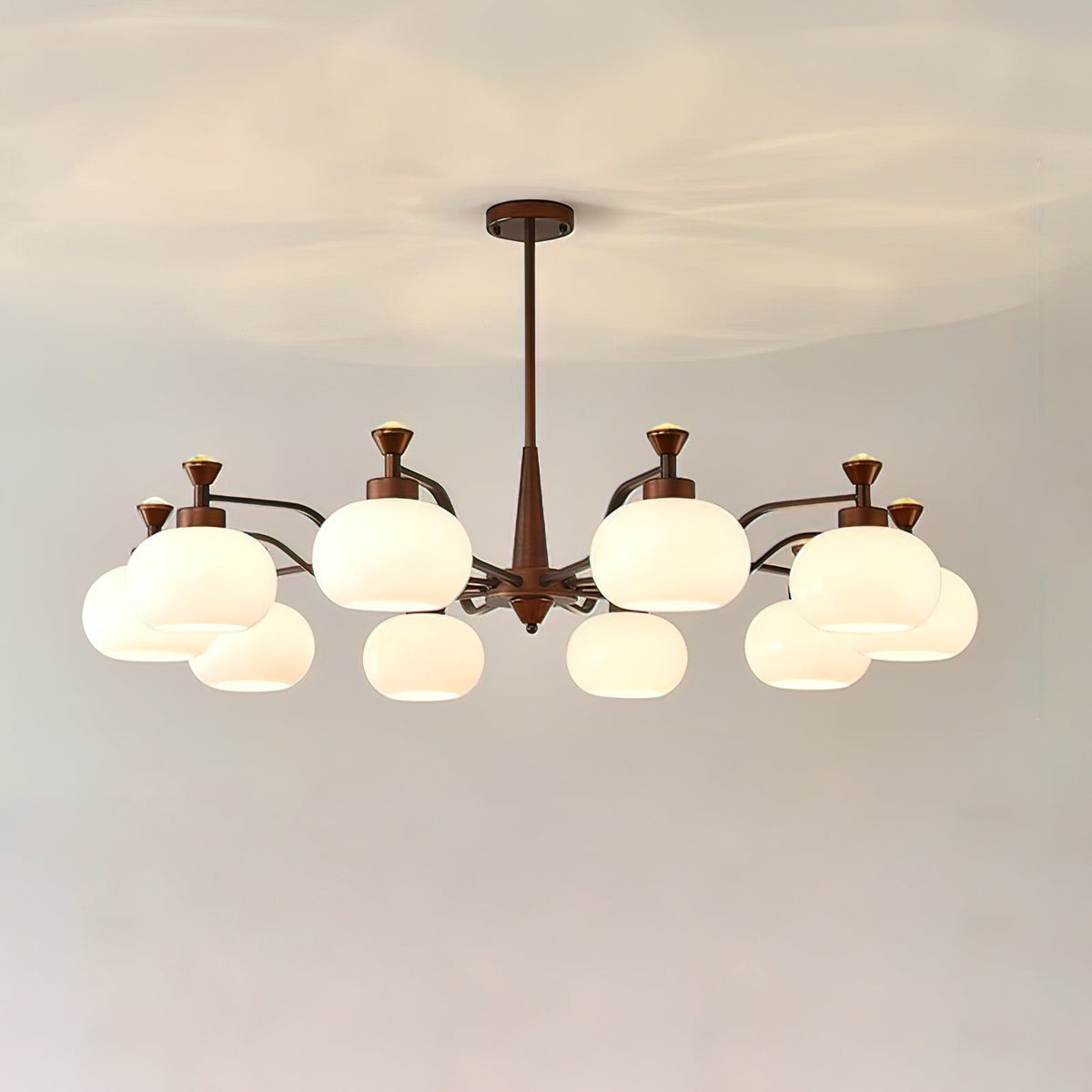 Lustre Cerfeuil en verre et métal – vue 5