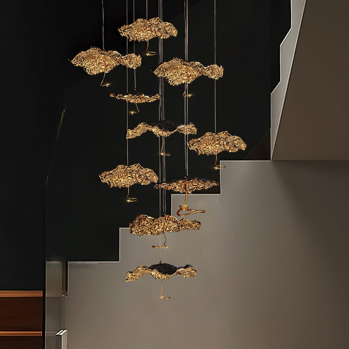 Lustre Joséphine en laiton – vue 2