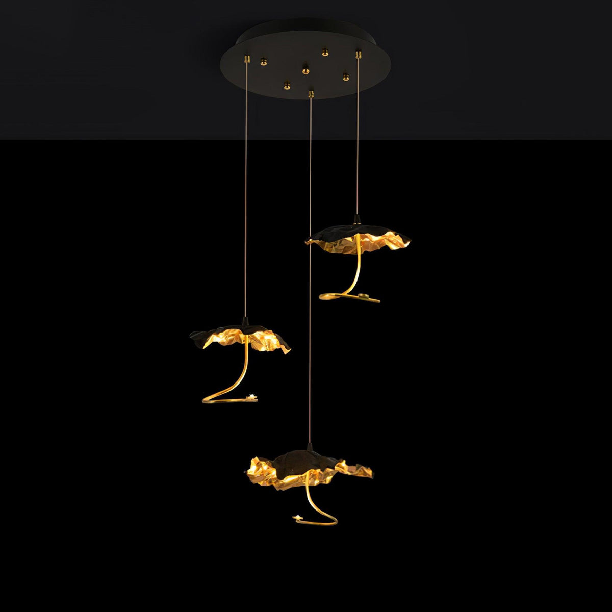 Lustre Joséphine en laiton – vue 11