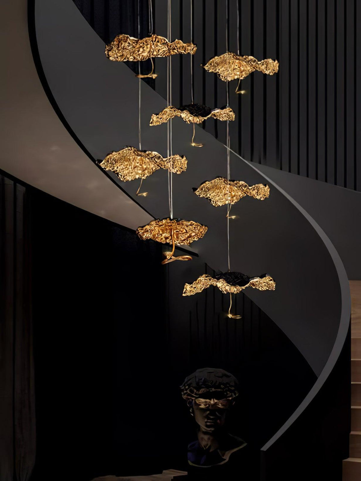 Lustre Joséphine en laiton – vue 18