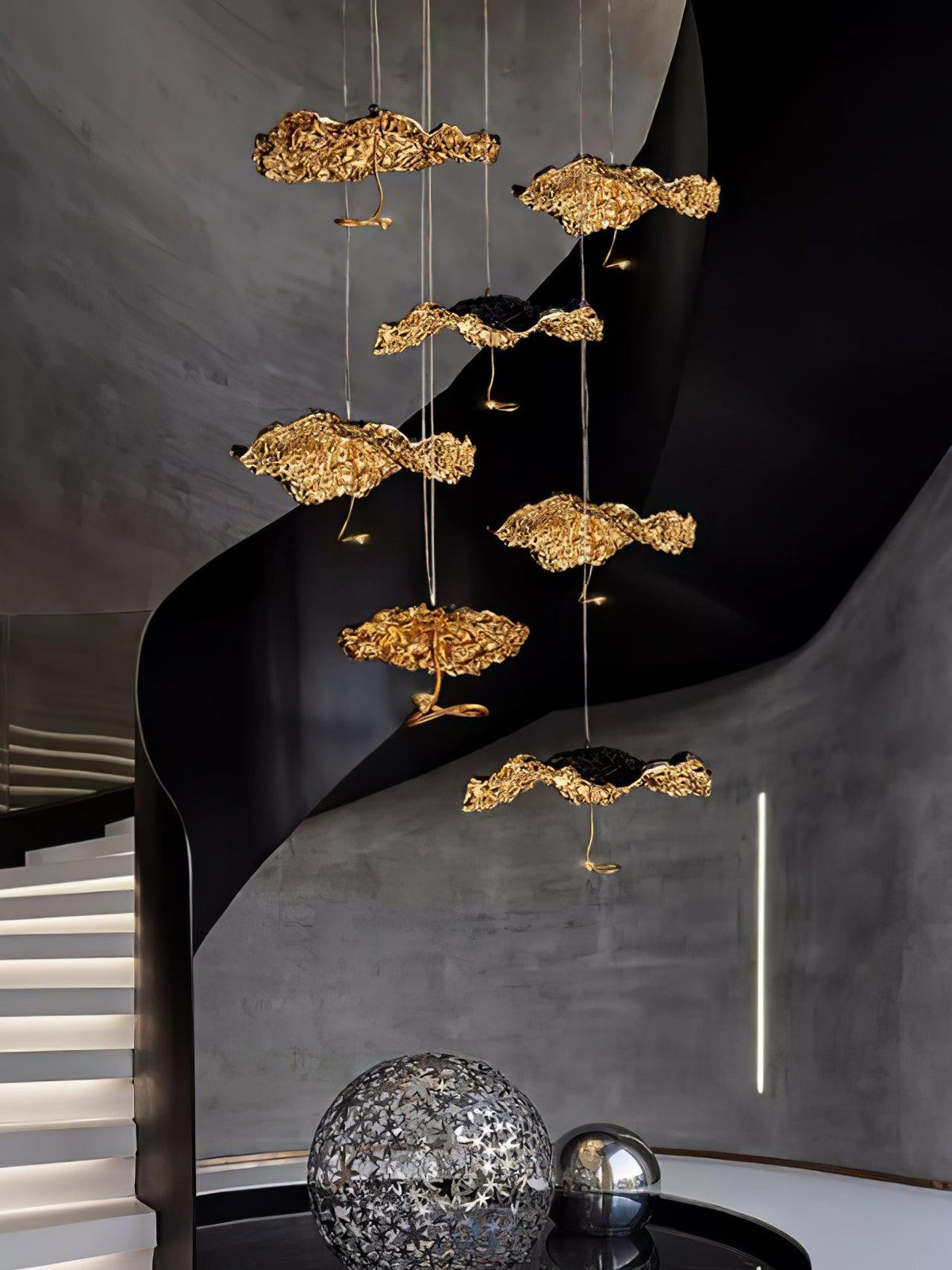 Lustre Joséphine en laiton – vue 19