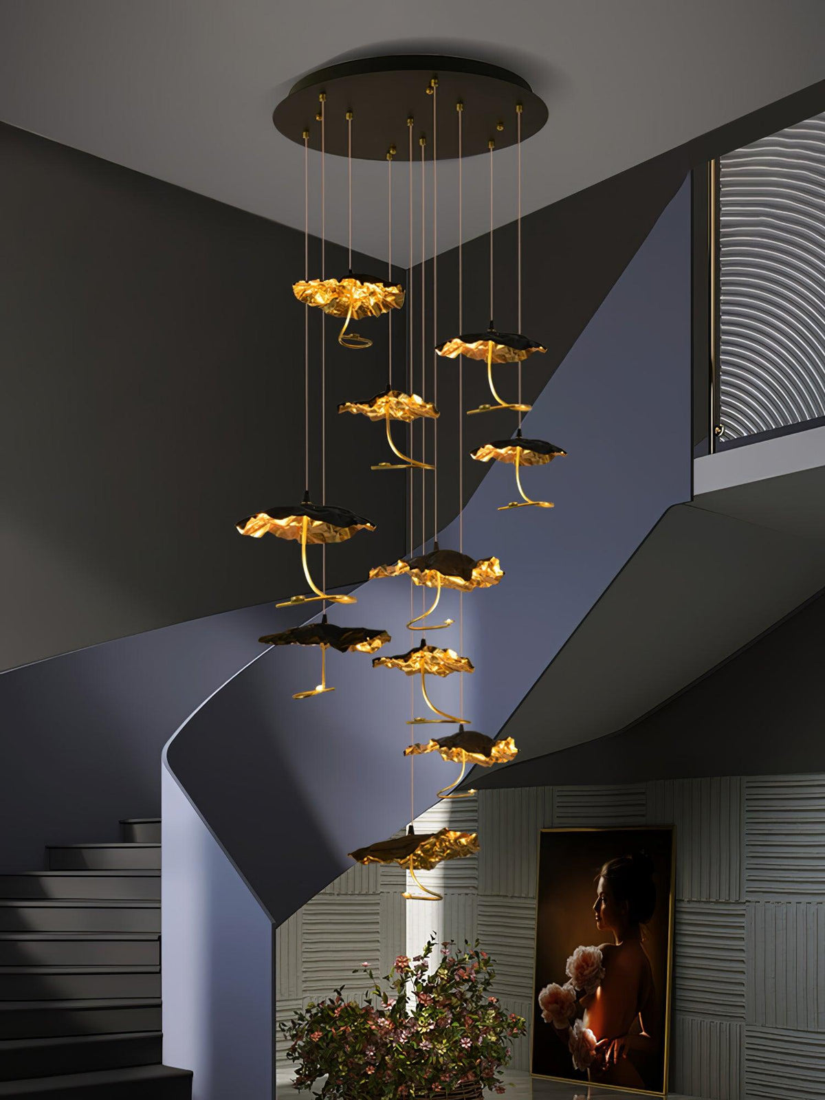 Lustre Joséphine en laiton – vue 41
