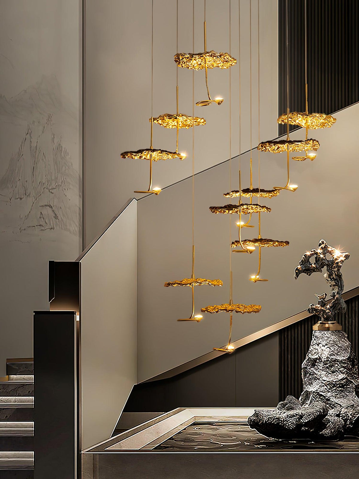 Lustre Joséphine en laiton – vue 67