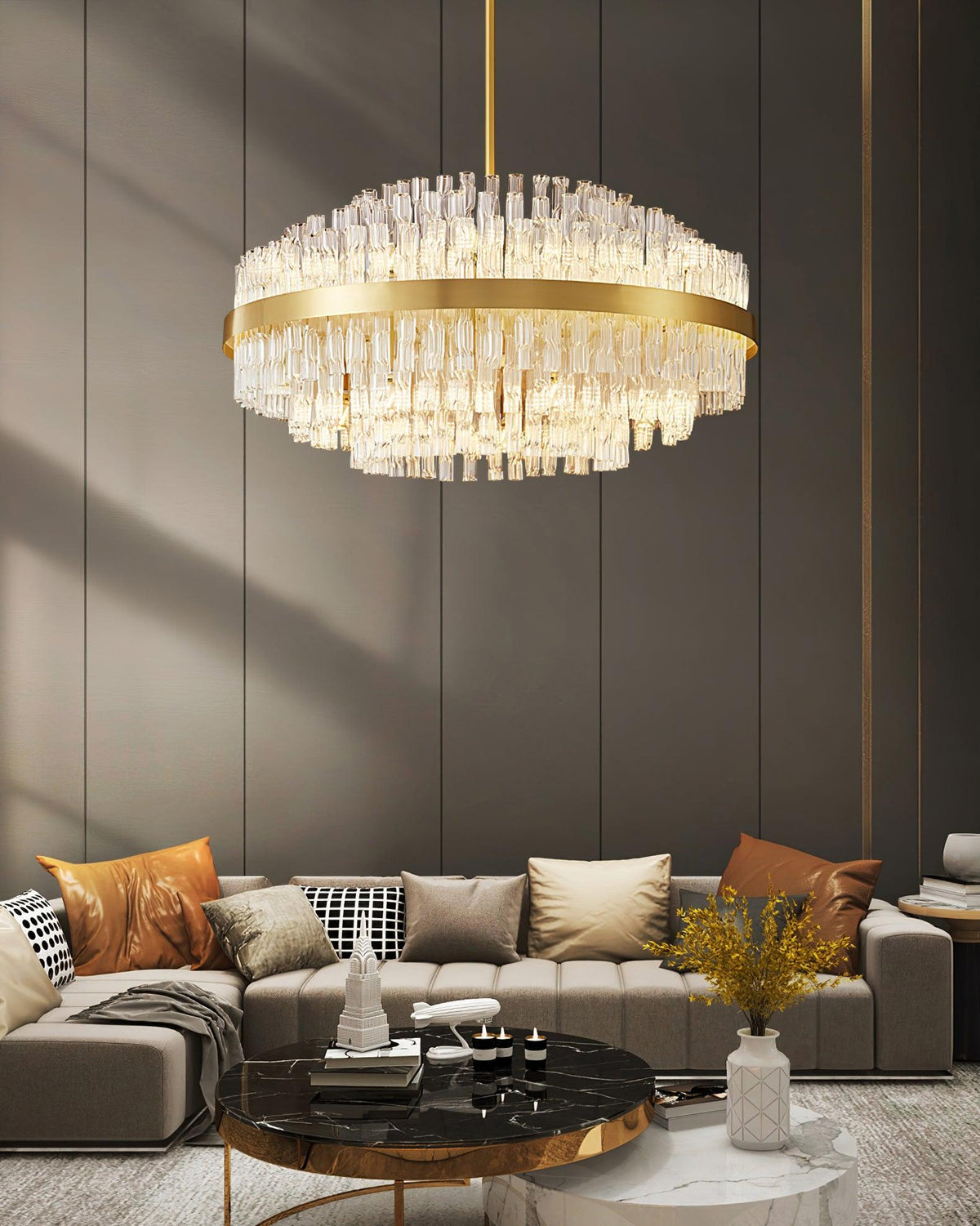 Lustre Hespéride en verre et fer – vue 27