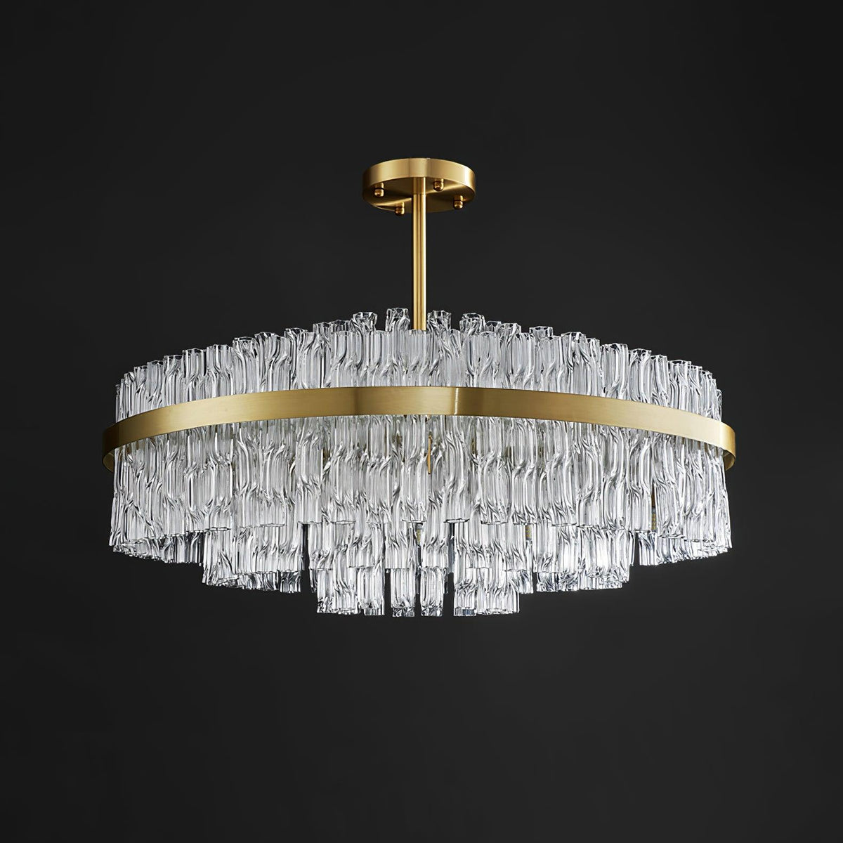 Lustre Hespéride en verre et fer – vue 5