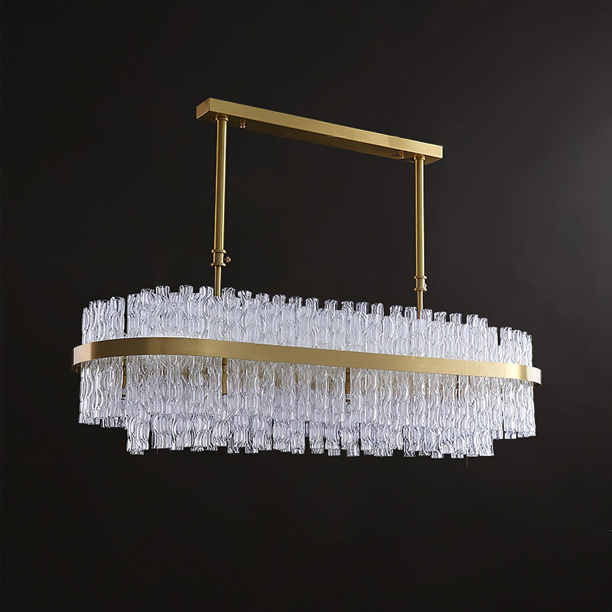 Lustre Hespéride en verre et fer – vue 7