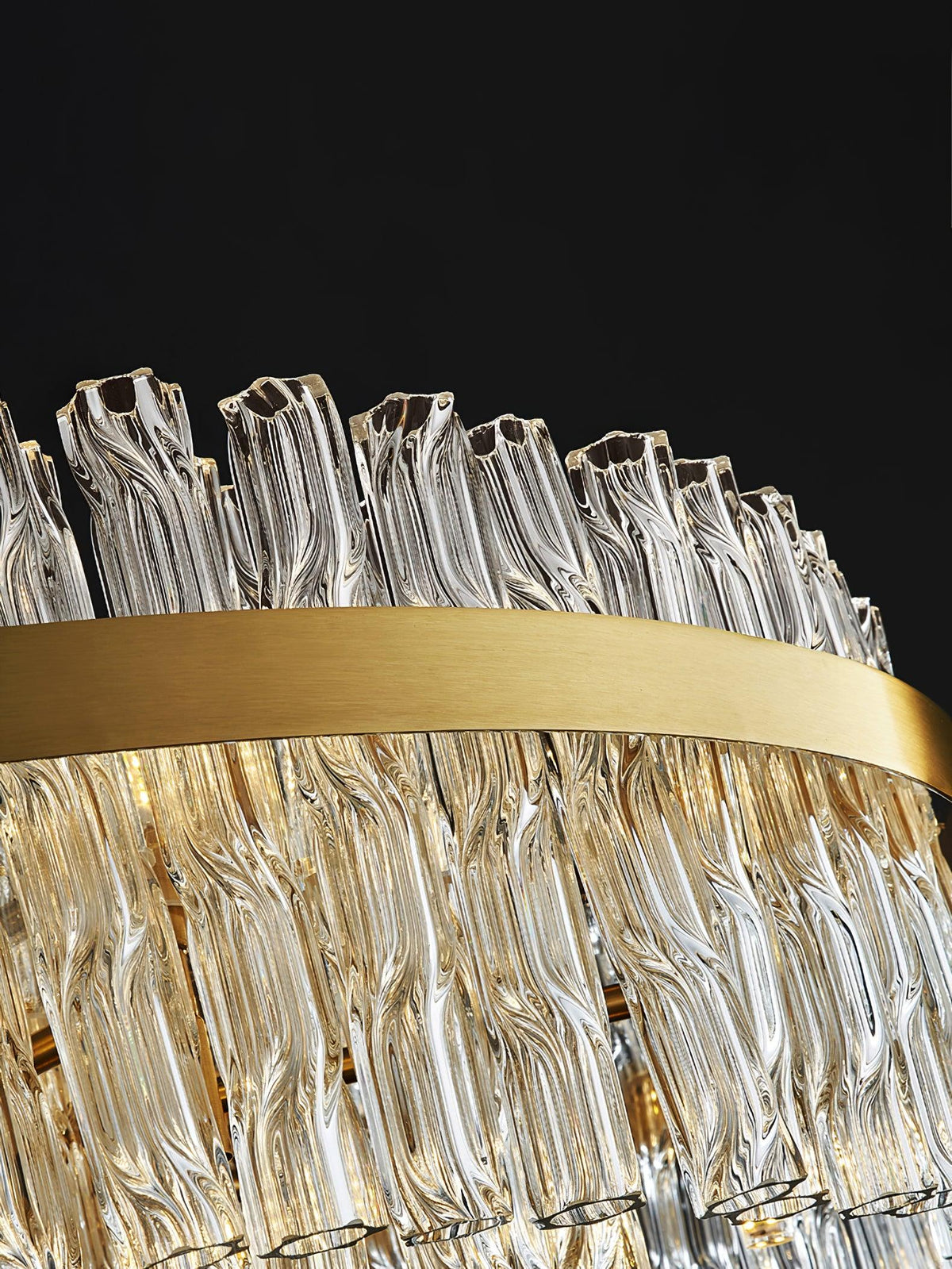 Lustre Hespéride en verre et fer – vue 10
