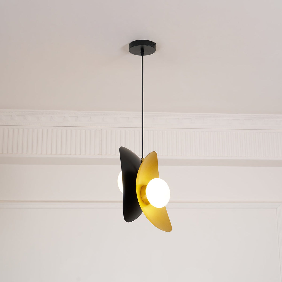 Suspension Manoir en verre et métal – vue 13