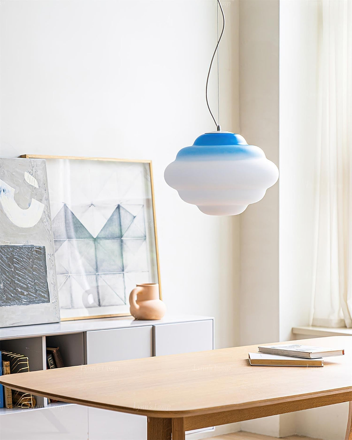 Suspension Lorette en verre et métal – vue 18
