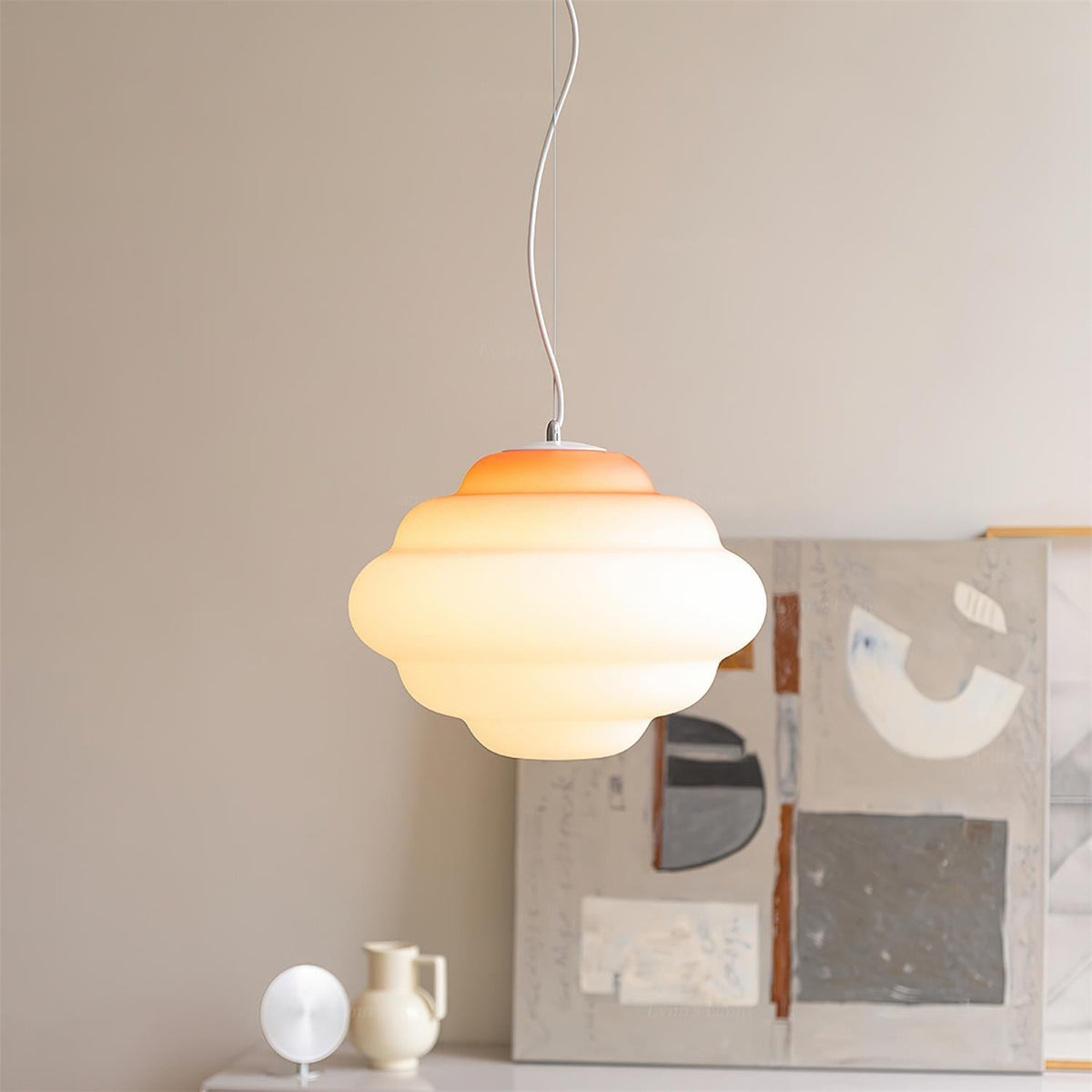 Suspension Lorette en verre et métal – vue 14