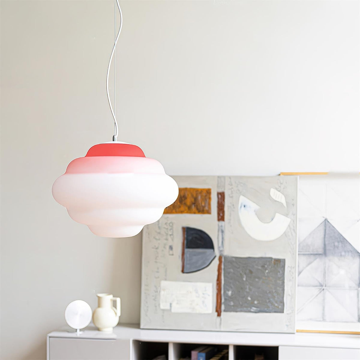 Suspension Lorette en verre et métal – vue 17