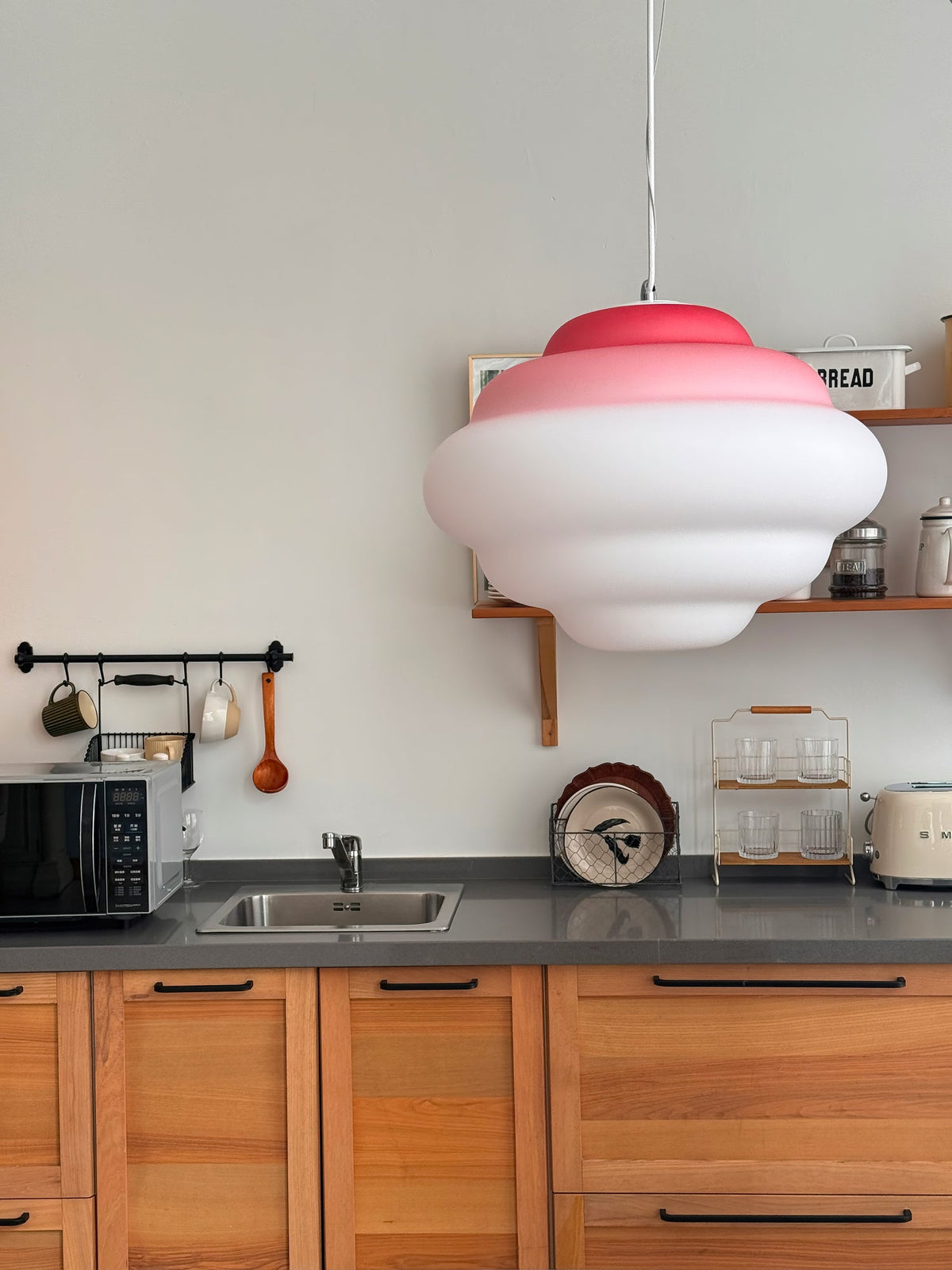 Suspension Lorette en verre et métal – vue 36