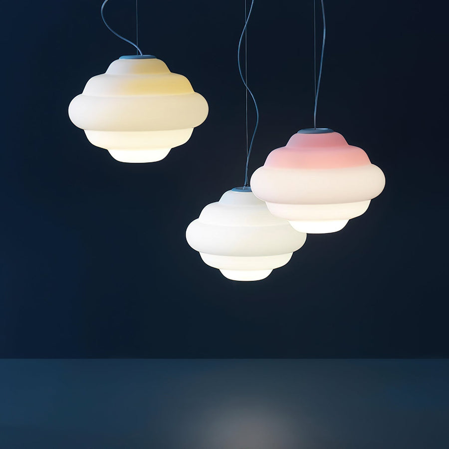Suspension Lorette en verre et métal – vue 3