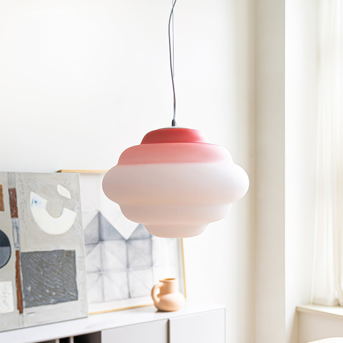Suspension Lorette en verre et métal – vue 33