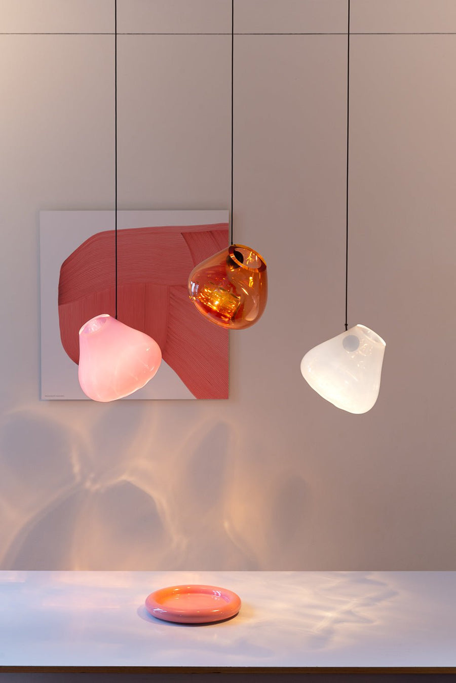 Suspension Florentine en verre et métal – vue 4