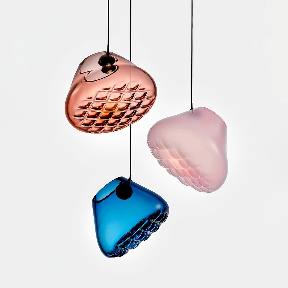 Suspension Florentine en verre et métal – vue 9