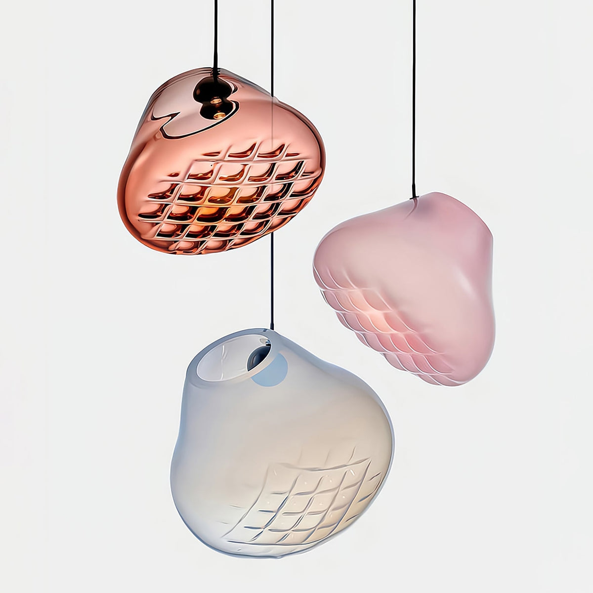 Suspension Florentine en verre et métal – vue 11