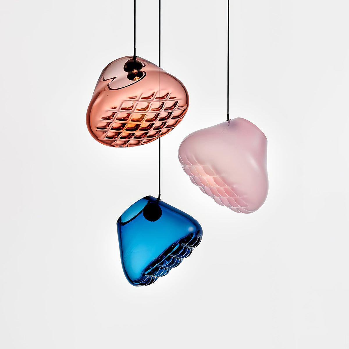 Suspension Florentine en verre et métal – vue 22