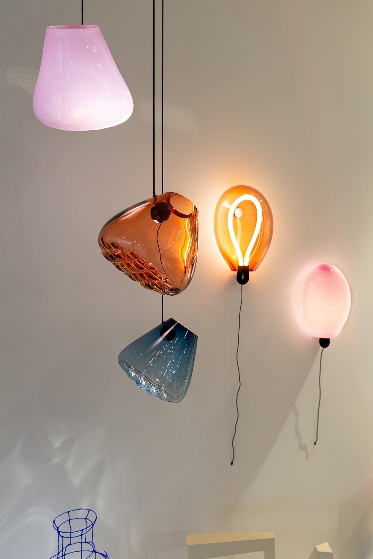 Suspension Florentine en verre et métal – vue 23