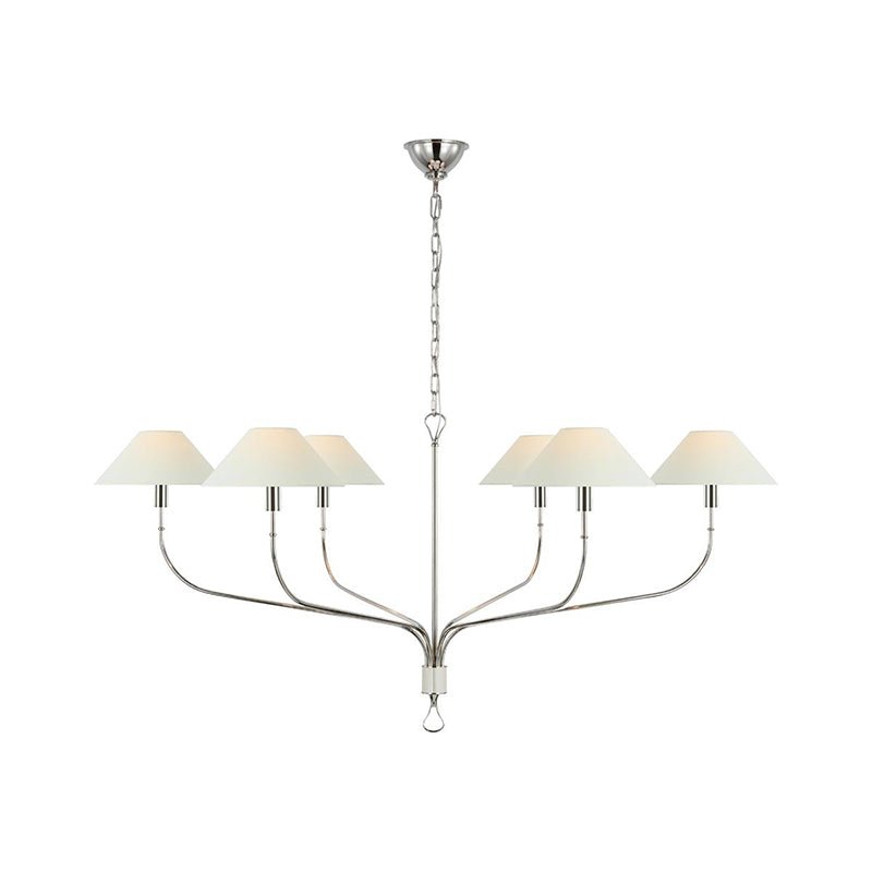 Lustre Èze en laiton et tissu – vue 2