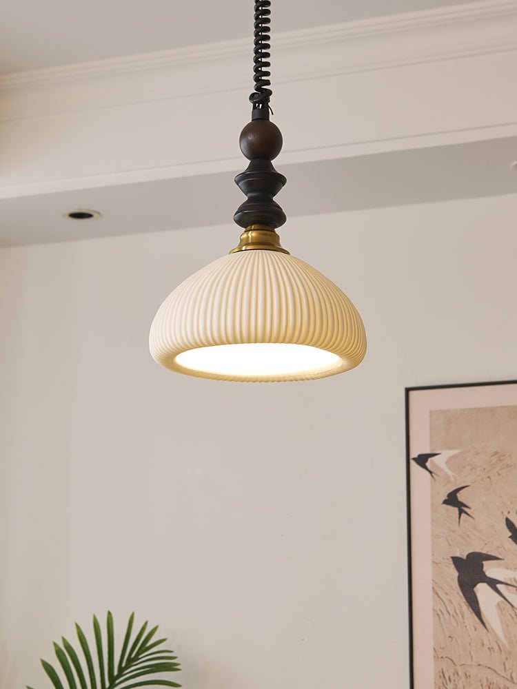 Suspension Margelle en bois et verre – vue 50