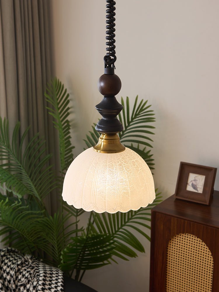 Suspension Margelle en bois et verre – vue 51