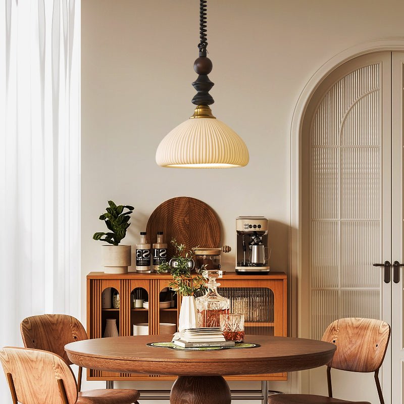 Suspension Margelle en bois et verre – vue 52