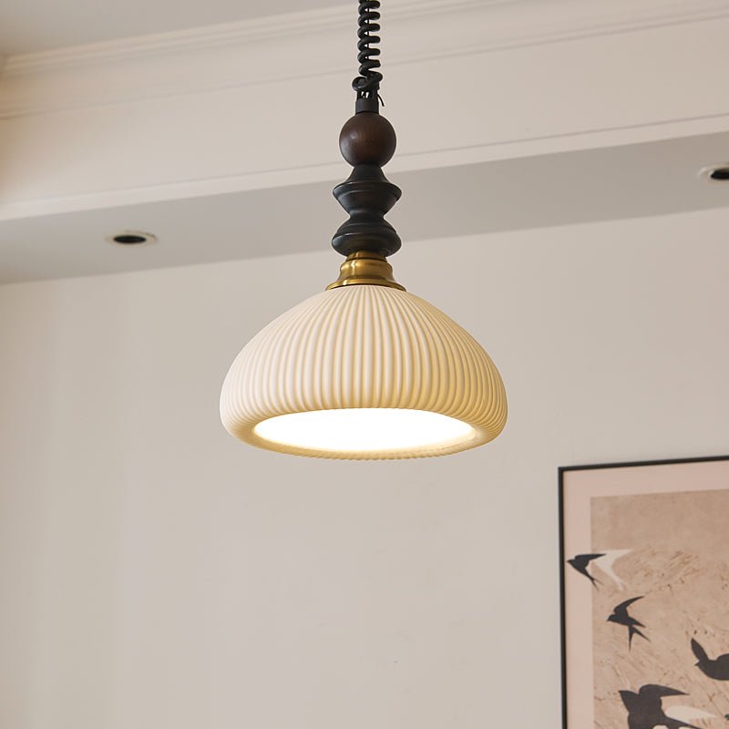 Suspension Margelle en bois et verre – vue 6