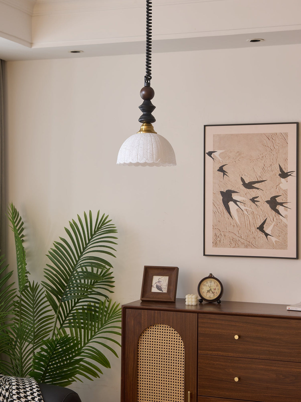 Suspension Margelle en bois et verre – vue 9