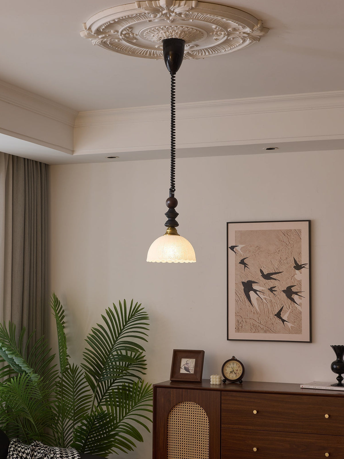 Suspension Margelle en bois et verre – vue 13