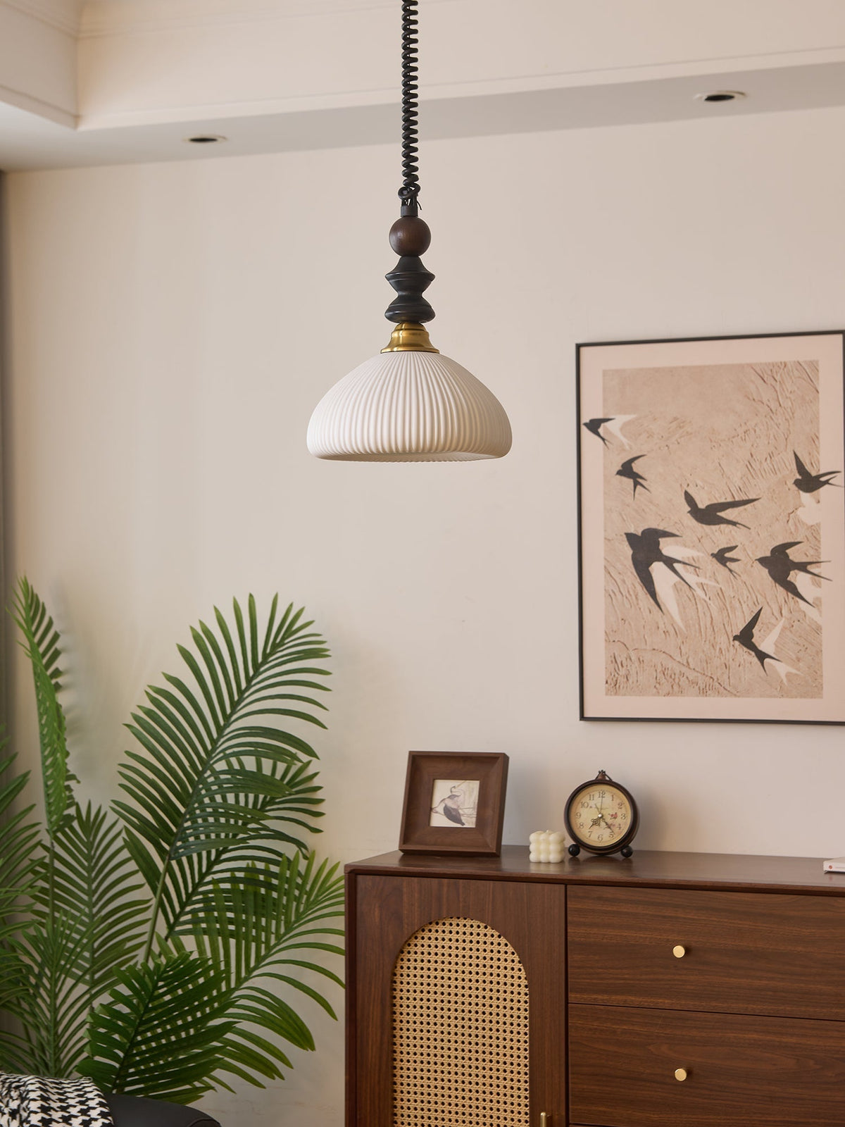 Suspension Margelle en bois et verre – vue 17