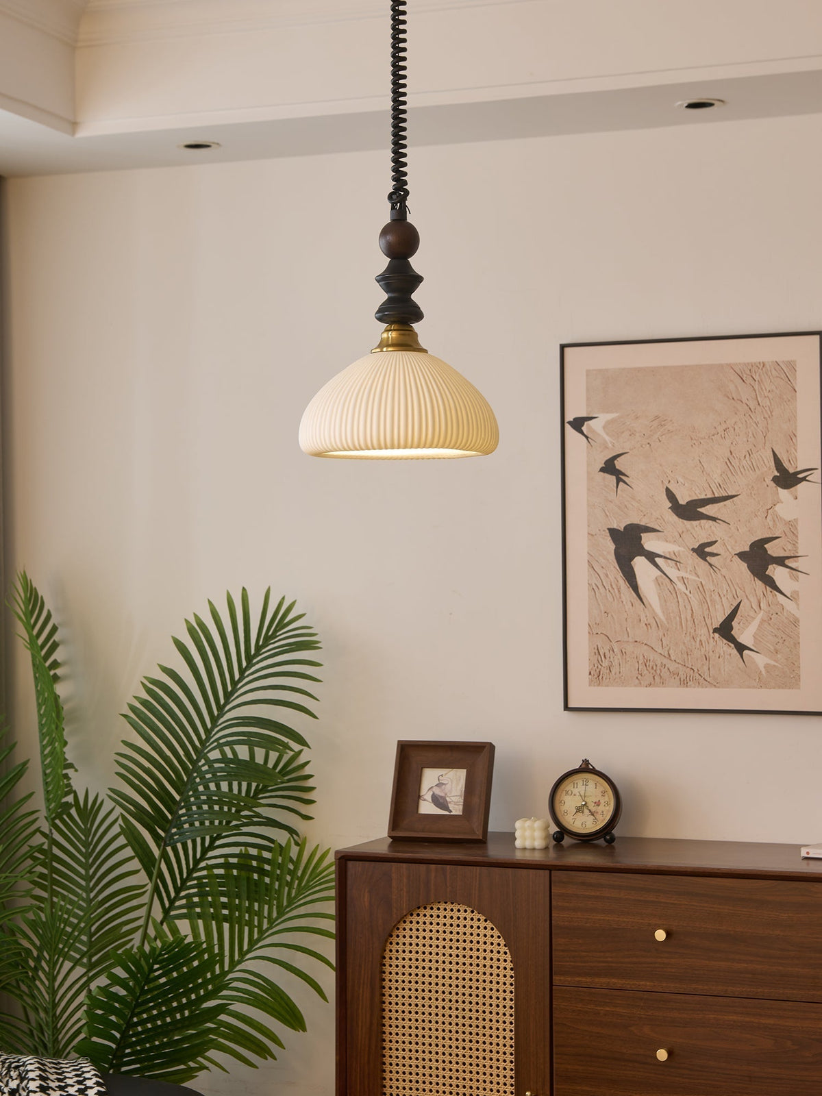 Suspension Margelle en bois et verre – vue 18