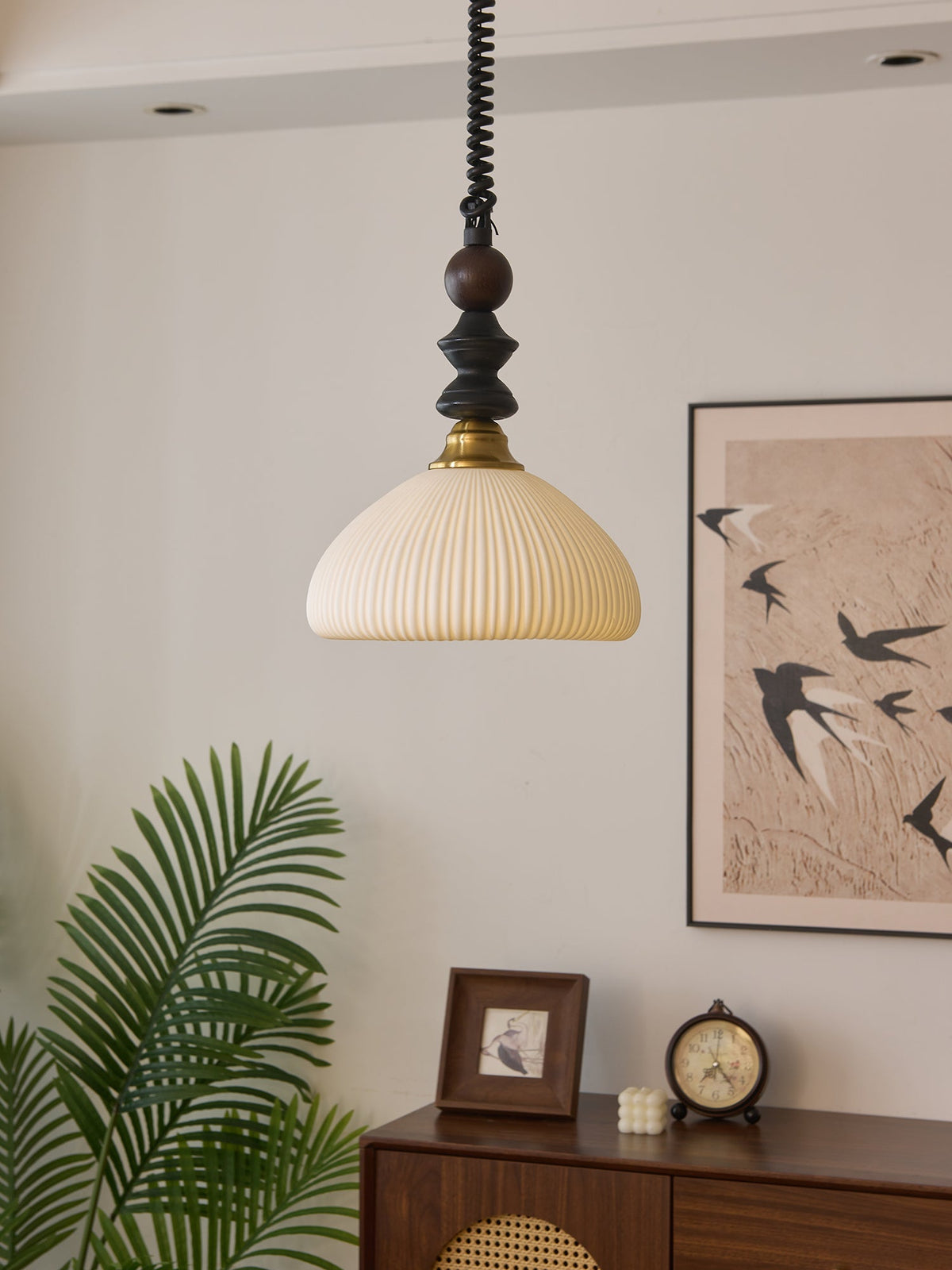 Suspension Margelle en bois et verre – vue 22