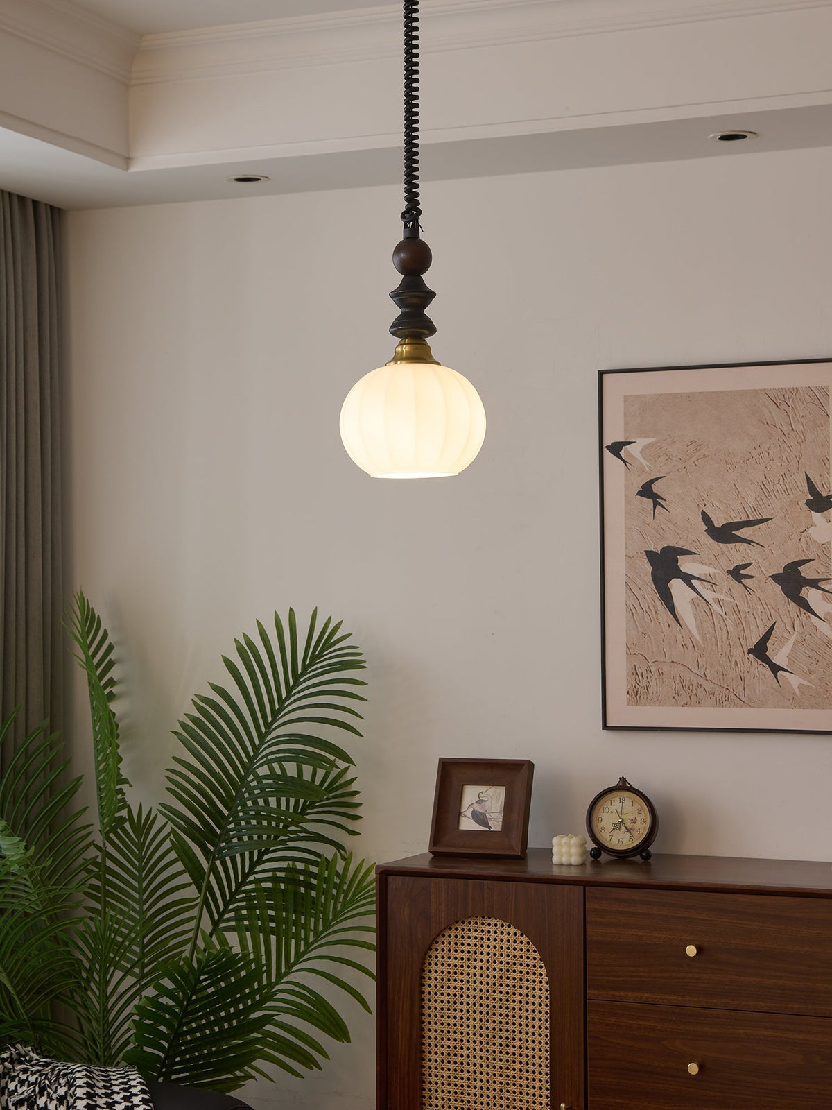 Suspension Margelle en bois et verre – vue 31