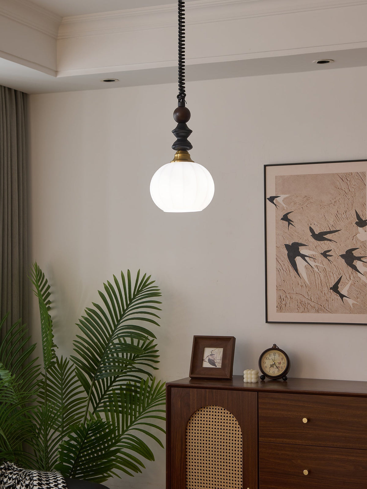 Suspension Margelle en bois et verre – vue 32