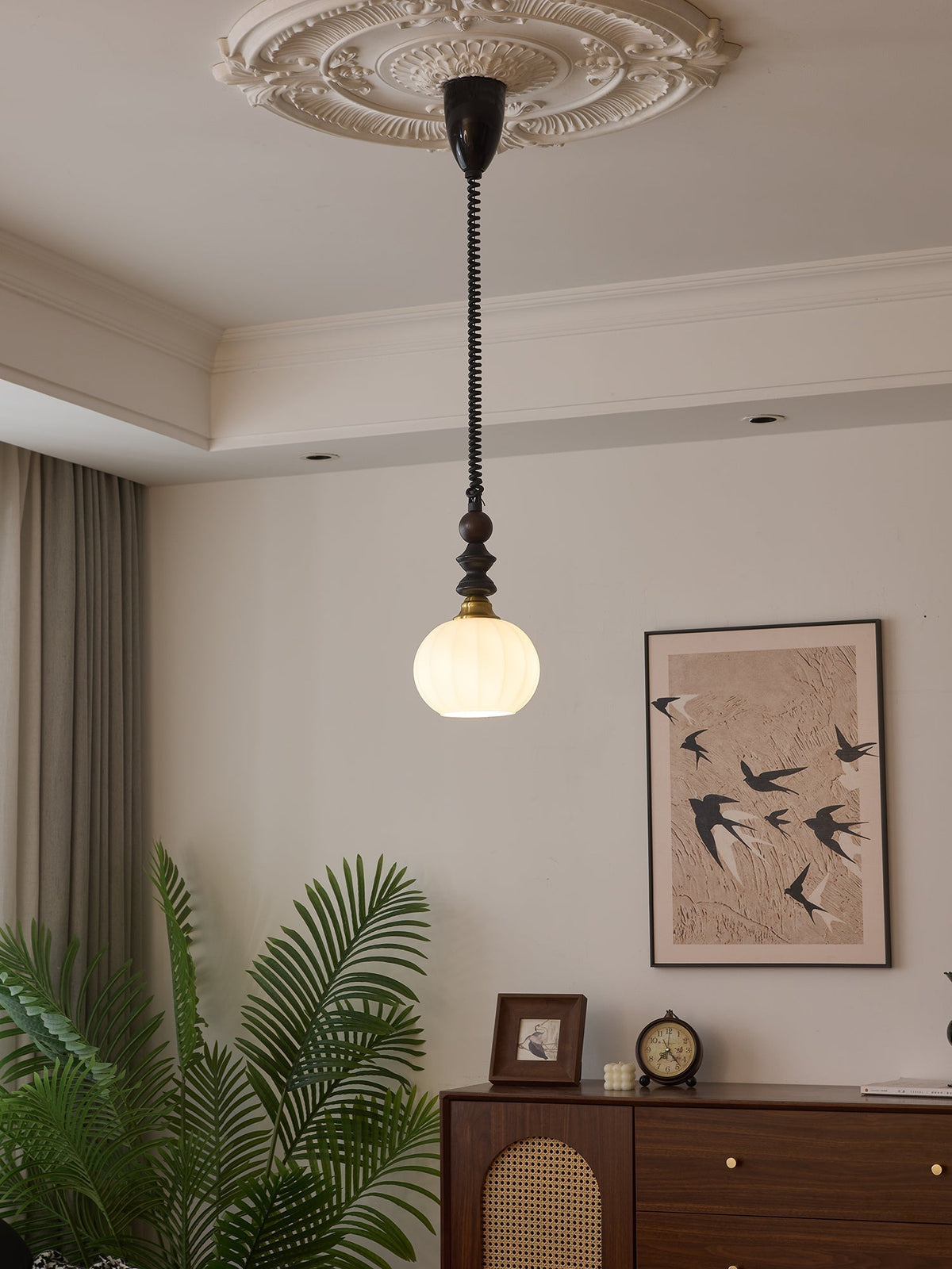 Suspension Margelle en bois et verre – vue 33