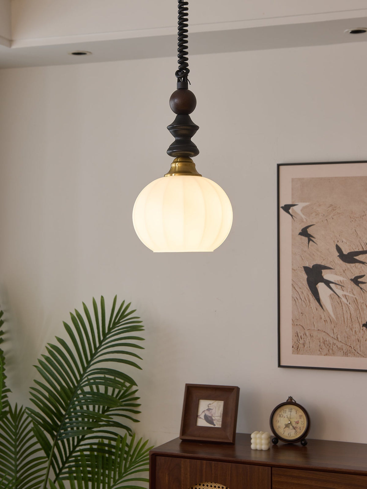 Suspension Margelle en bois et verre – vue 35