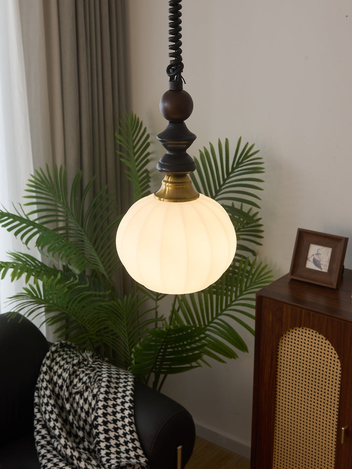 Suspension Margelle en bois et verre – vue 36