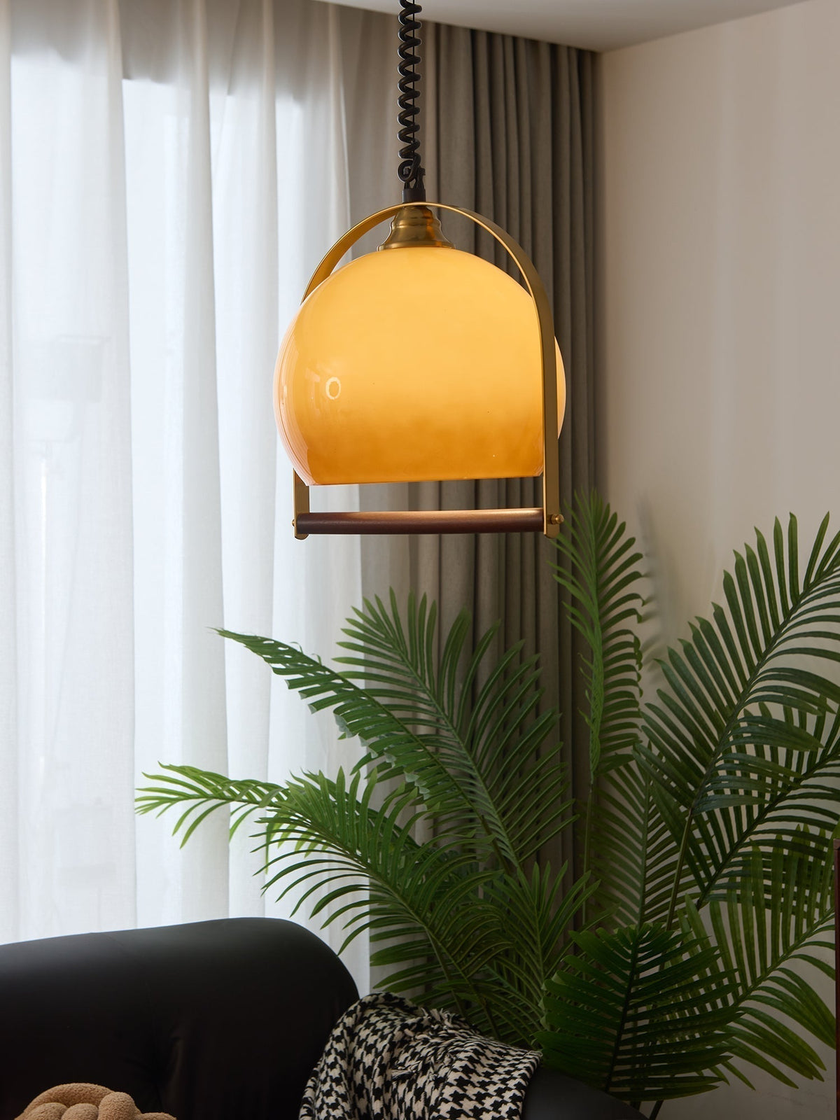 Suspension Margelle en bois et verre – vue 28