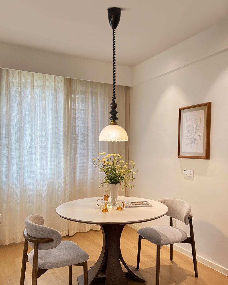 Suspension Margelle en bois et verre – vue 48