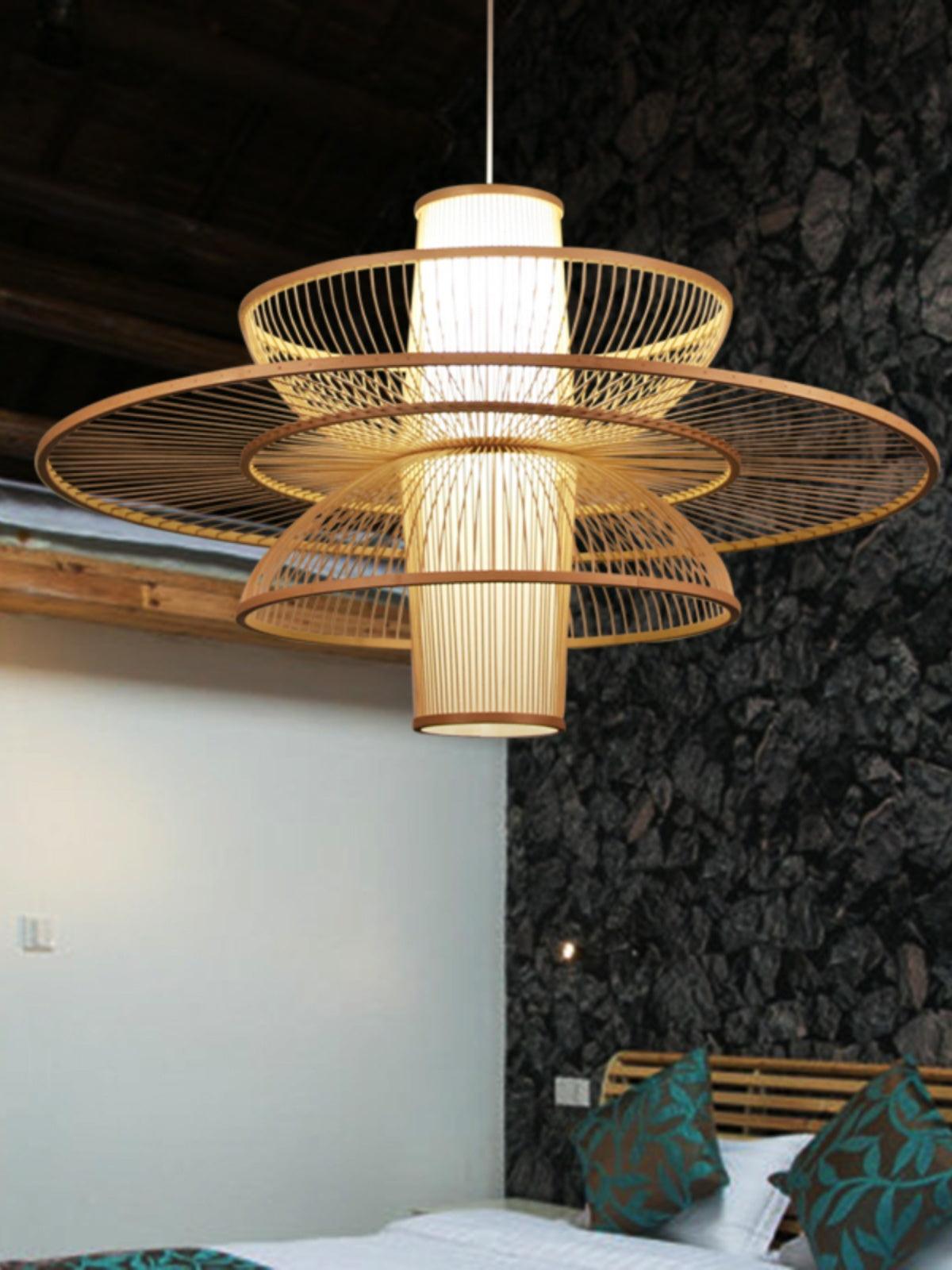 Suspension Tamaris en bambou – vue 3
