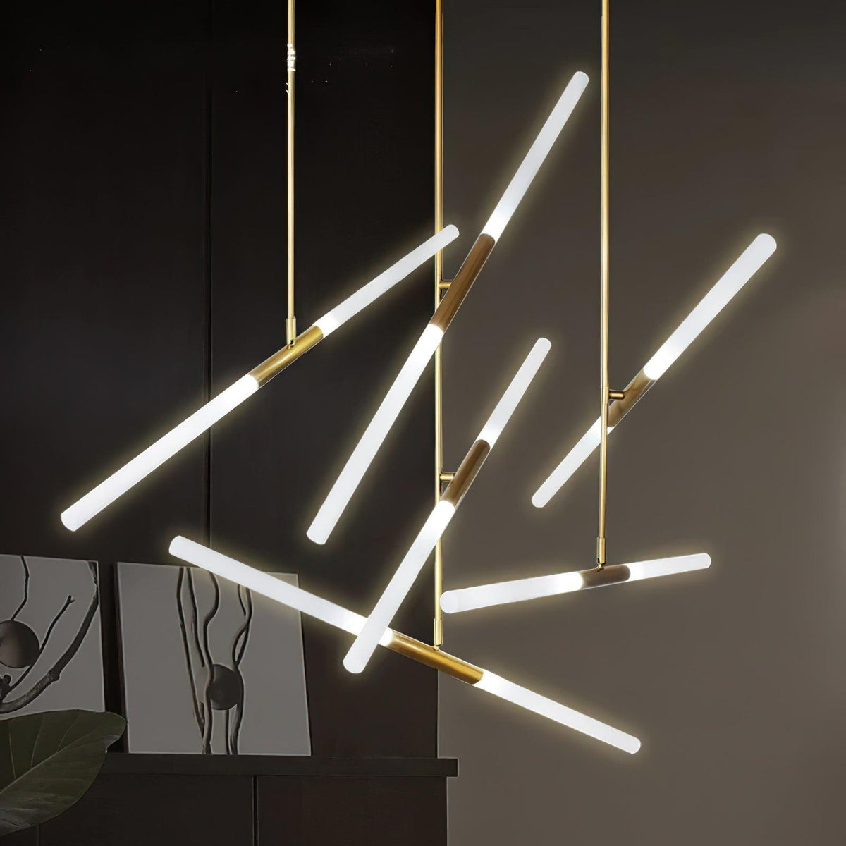 Suspension Renoncule en verre et aluminium – vue 12